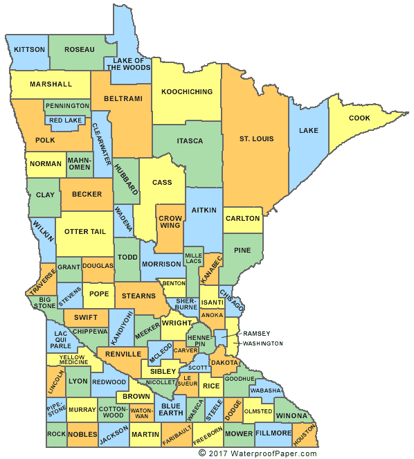Minnesota County Map
